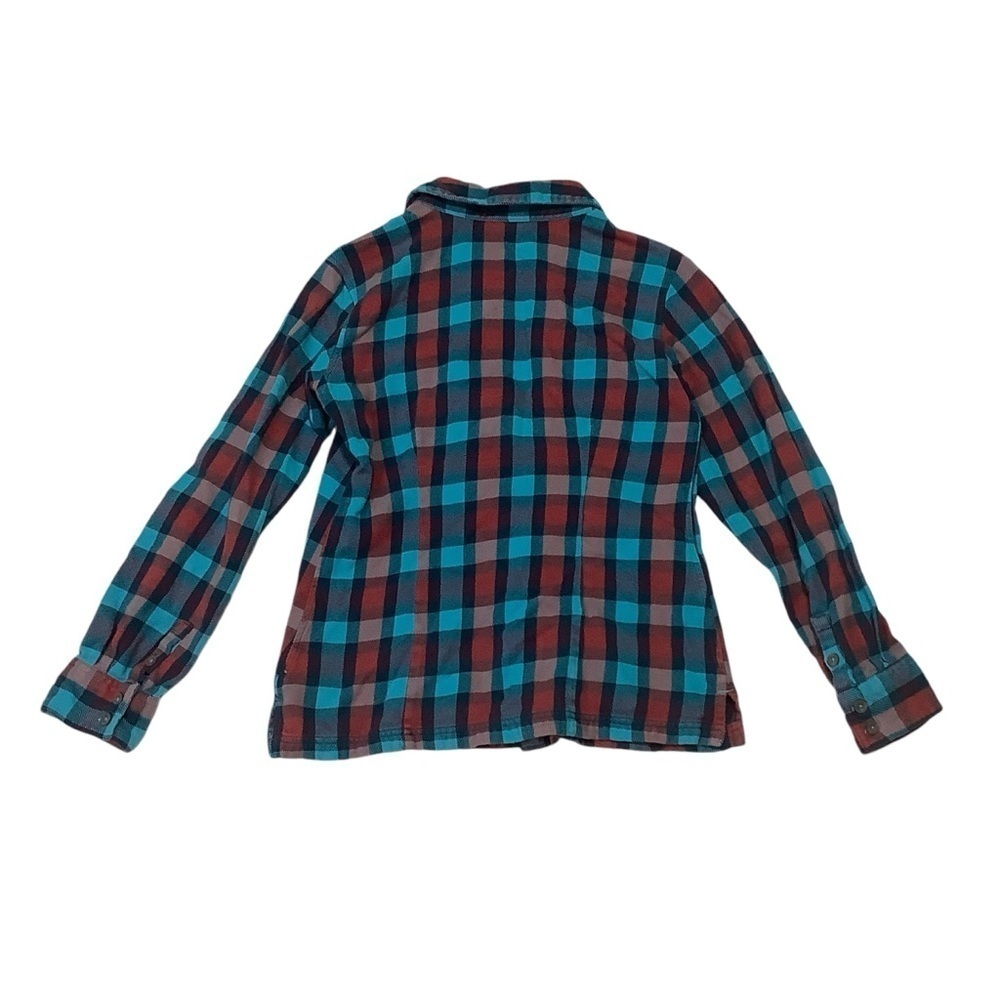 Patagonia Women’s Button Down Shirt Blue Pink Plaid Size 4 - Picture 5 of 13